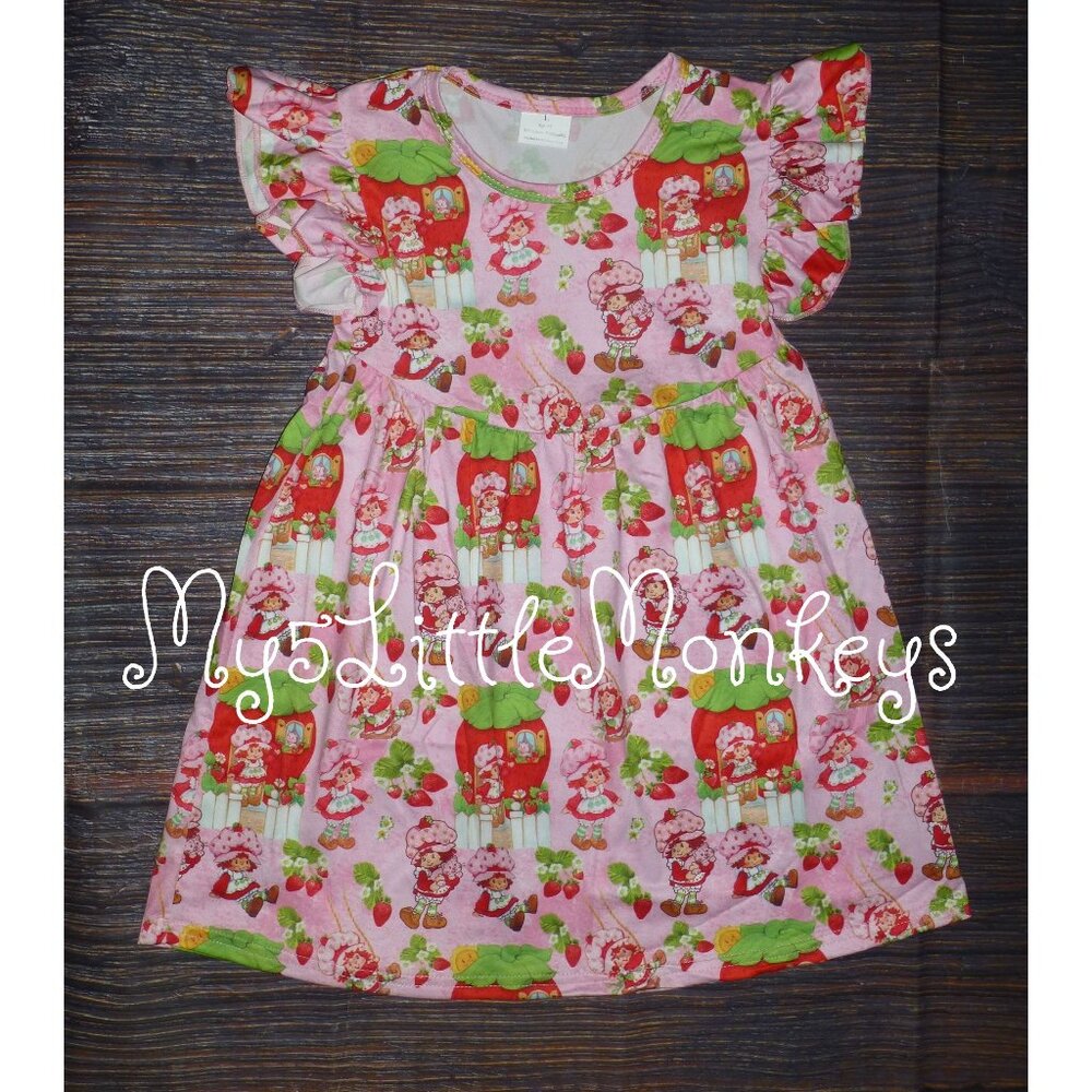 Boutique Strawberry Shortcake Girls Pink Dress